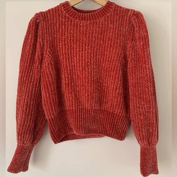 Pink H&M sweater, puff shoulders - Picture 2 of 4